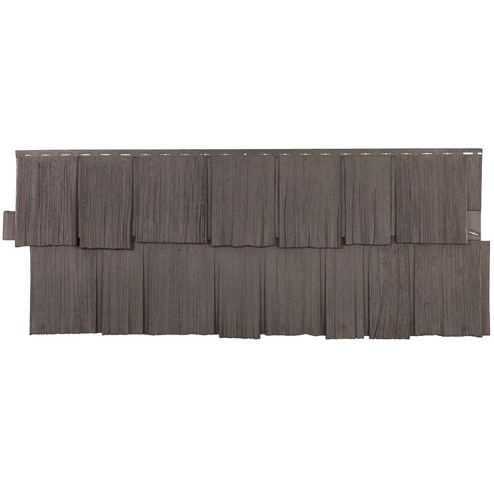 Novik NovikShake HS 9-Pack Shake Vinyl Siding Panel Cedar Blend 19.25-in x 49.5-in in Brown | 100070007