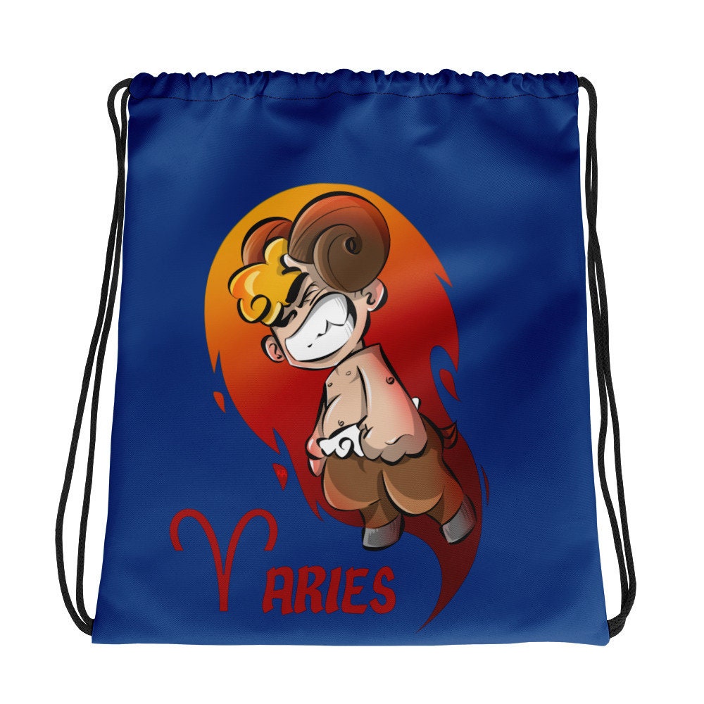 Funky Town Aries Zodiac Drawstring Bag