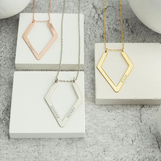 14K Solid Gold Ring Holder Necklace, Personalized Geometric Keeper, Doctors Gift, Surgeon Graduation Promoted Giftb