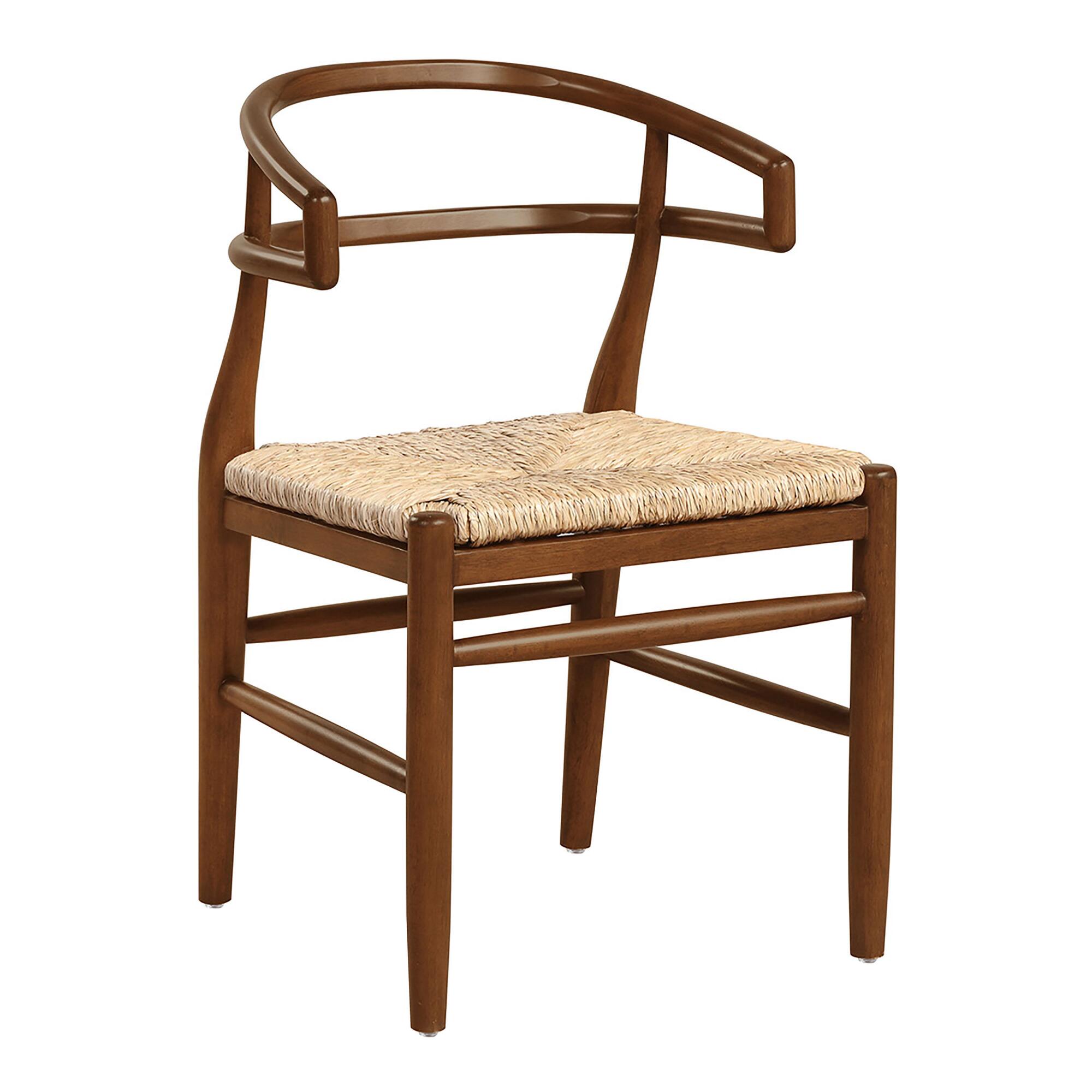 Woven Seagrass Raelyn Dining Armchair Set Of 2: Brown/Natural by World Market