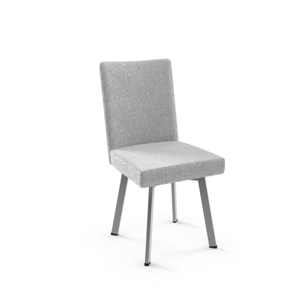 Amisco Elmira Contemporary/Modern Polyester/Polyester Blend Upholstered Dining Side Chair (Metal Frame) in Gray | 30530-WE/1B24BPF4