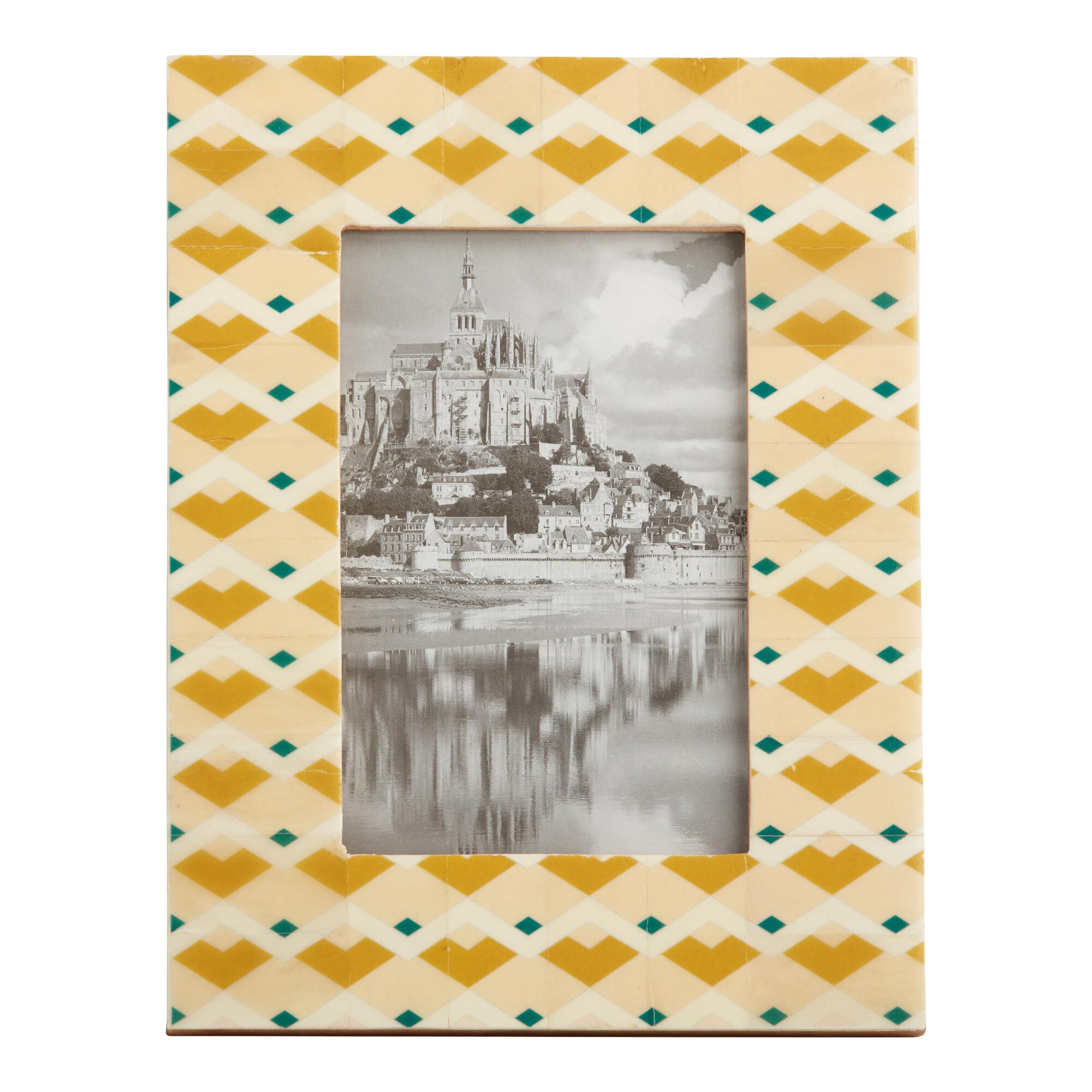 Marigold Yellow Geo Bone Frame: Multi by World Market
