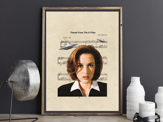 Scully X-Files Music Sheet Print