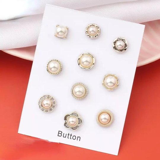 10Pcs New Fashion Round Metal Magnet Brooch Plating Magnetic Scarf Safe Hijab Pins Brooches For Women Luxury Accessory