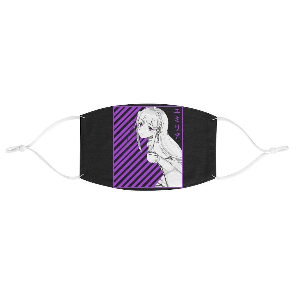 Emilia Re Zero Anime Mask, Manga Mask Rezero, Cosplay, Ram & Rem, Subaru Natsuki, Japanese Face Masks