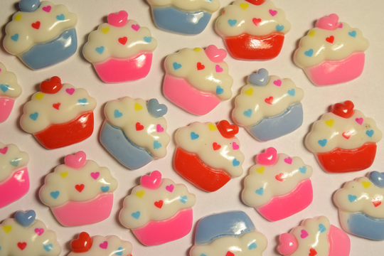 18mm Cute Cupcakes Flat Back Cabochons For Scrapbooking, Diy Projects, Crafts, & Cellphones | B4