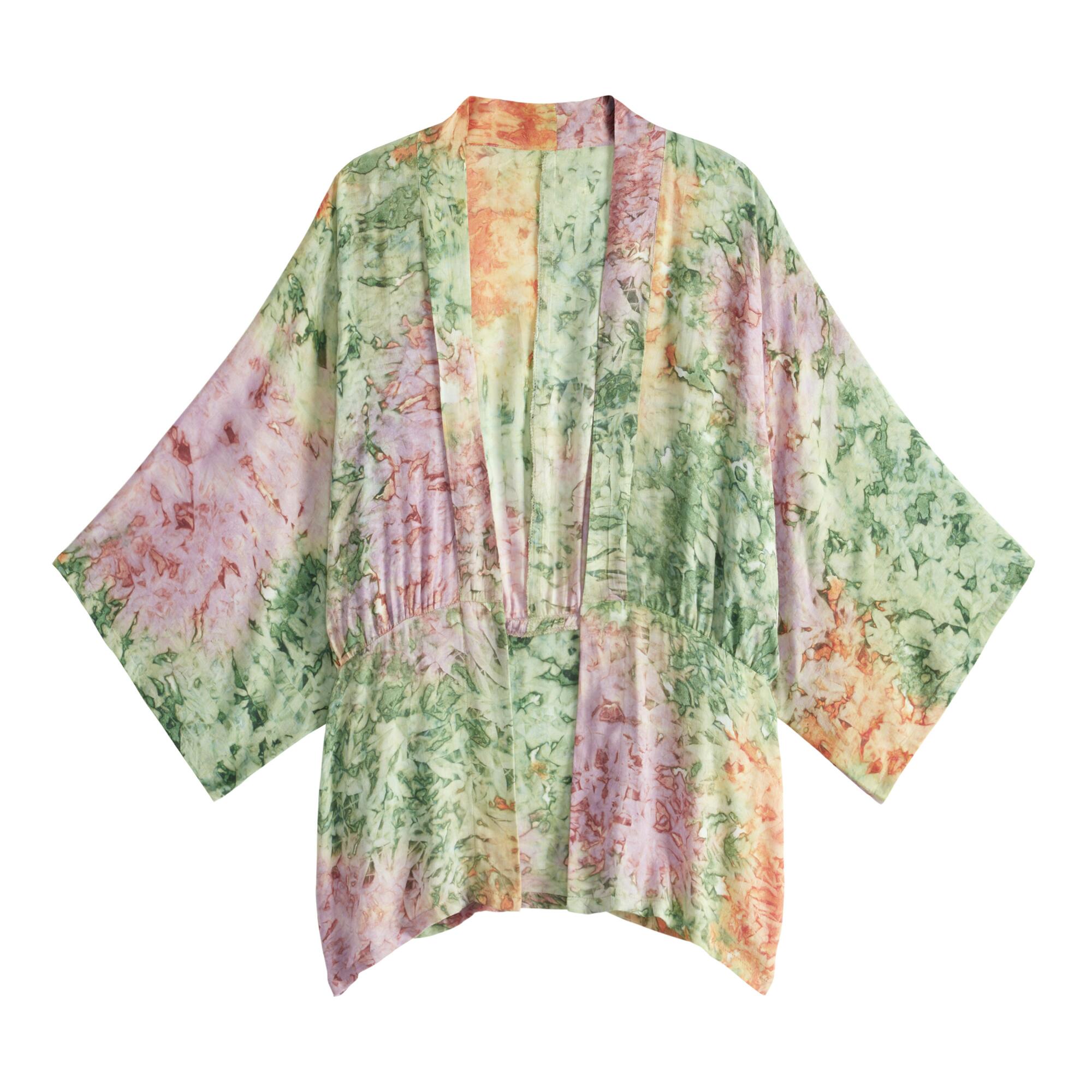 Orange, Green And Purple Tie Dye Farrah Kimono: Multi by World Market