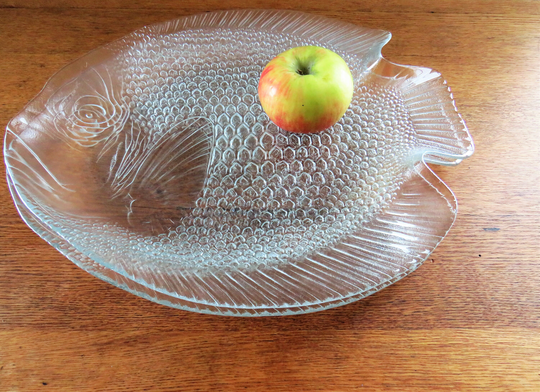 1 To 3 Large 15 1/4" Clear Arcoroc Fish Platters - Made in France