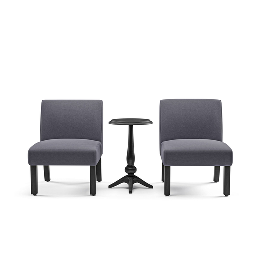 Furniture of America Wachter Casual 3-Piece Polyester/Polyester Blend Gray Living Room Set | IDF-AC6332-3PK