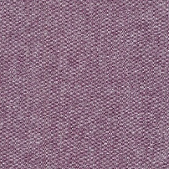 Essex Yarn Dyed Woven Fabric in Eggplant From Robert Kaufman Fabrics - Linen Cotton Blend