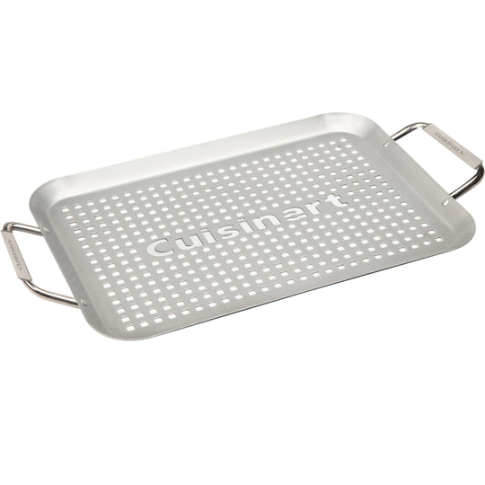 Cuisinart 14.5 x 10 Non-stick Grill Topper Stainless Steel Non-stick Grill Topper | CNP-650