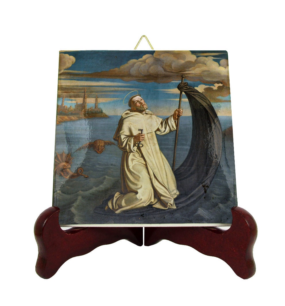 Catholic Saints Serie - Saint Raymond Of Penyafort Icon On Tile St Art Order Preachers Dominican