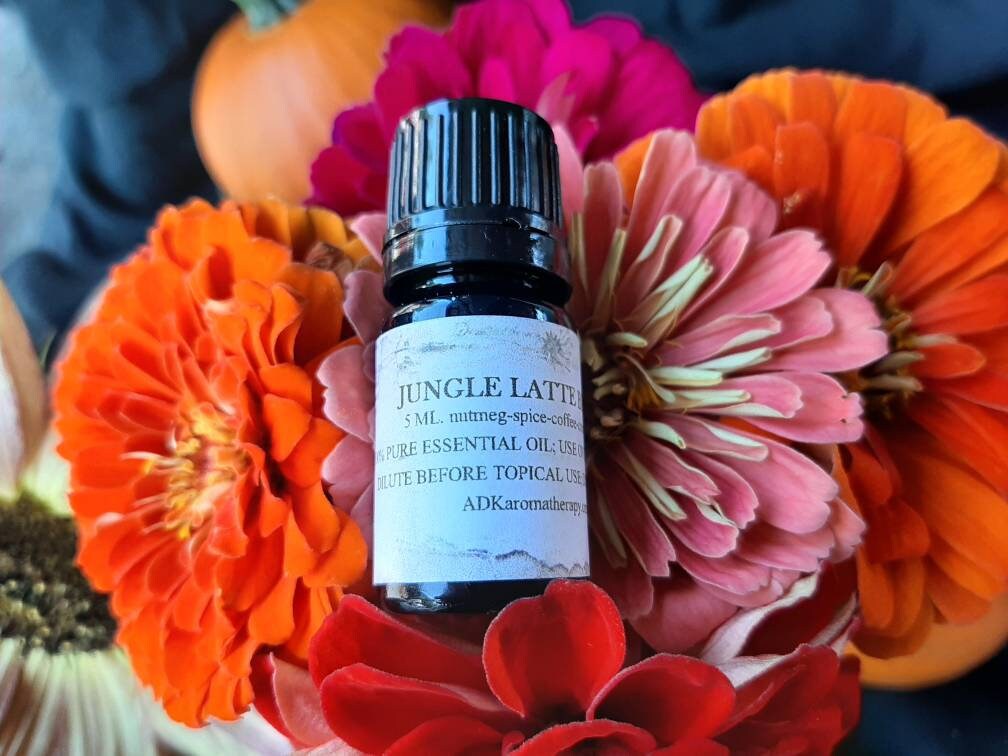 Jungle Latte Essential Oil Blend. Nutmeg Cocoa Coffee Vanilla & Spices. 5 Ml