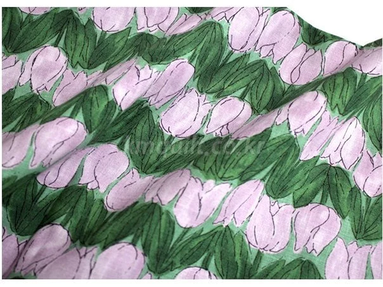 Washing Linen 1/2Y Wide Size Korean Cotton Blended Fabric Pastel Tulip Pink/ Light Weight High Quality Linen Wide Half Yard 54"x 18"