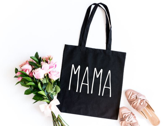 Tote Bag Mama Black Mother's Day Gift Mom Life