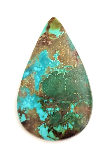 One Extra Large Pear Shaped 100% Genuine Turquoise Cabochon 29x48mm
