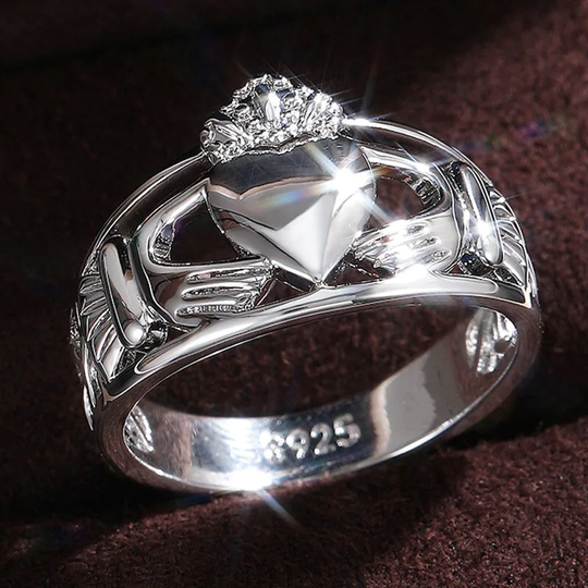 Hollow Mujer Guard Concentric Knot Carving Heart Rings For Women, Minimalist Ring, Engagement Rings, Wedding Promise Gift