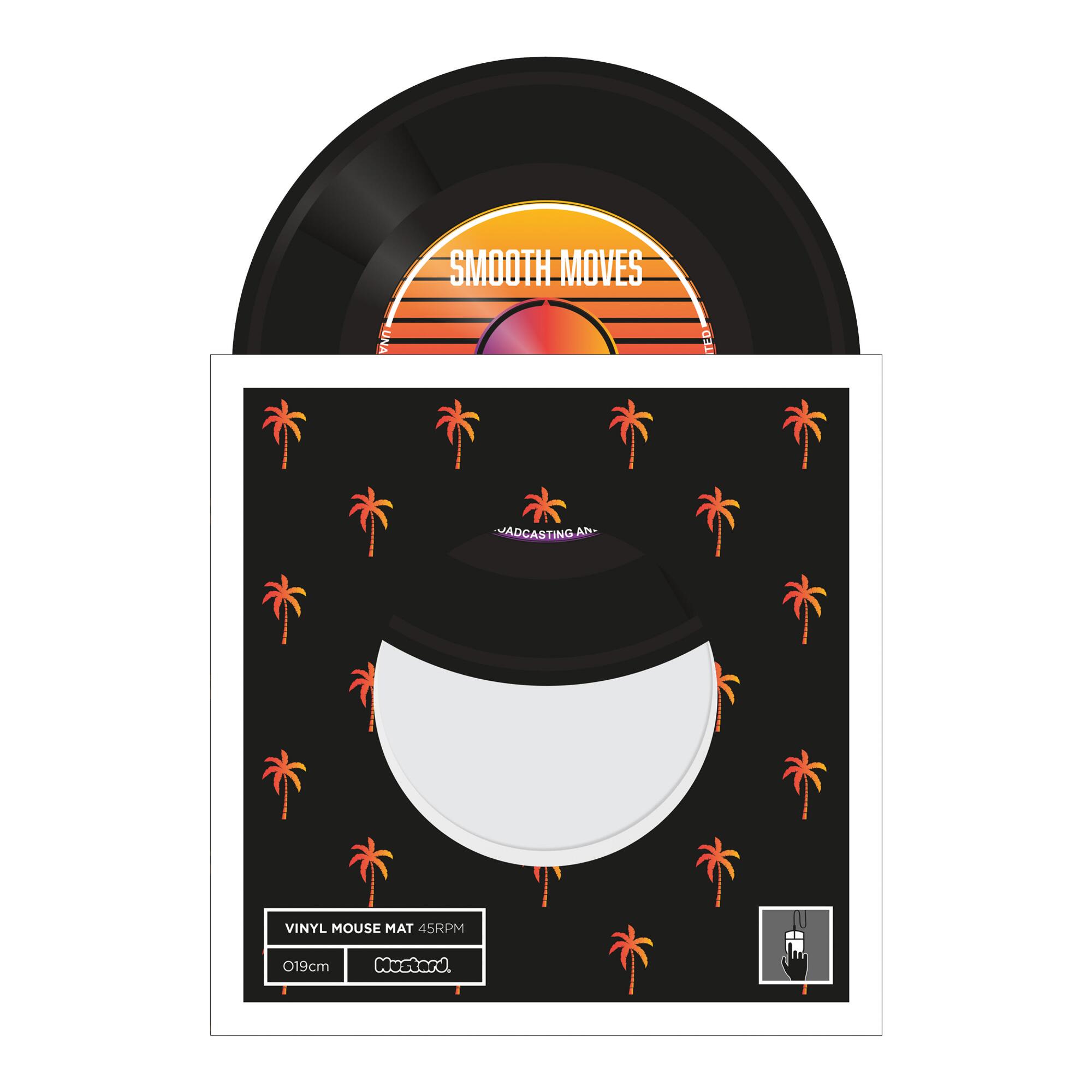 Vinyl Record Mouse Pad: Black - Polyester by World Market