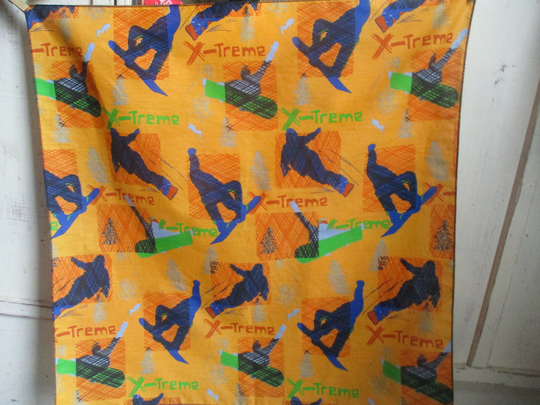 Vintage 1990S Hav A Hank Bandana Scarf X-Treme Snowboarding Made in The USA Cotton Poly Blend 21 X 21.5 Inches