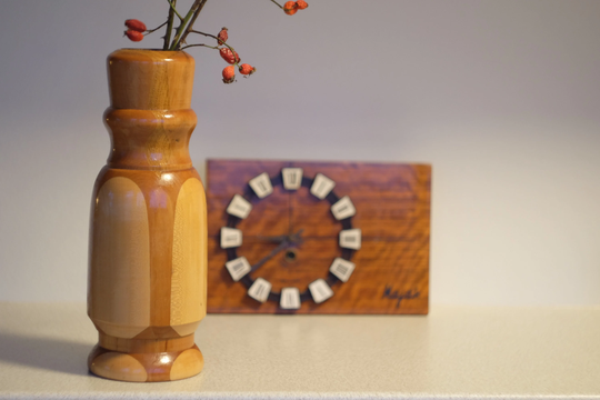 Vintage Handmade Wood Vase