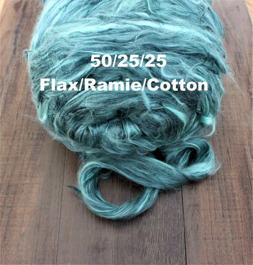 Flax Ramie Cotton Blend Combed Top For Spinning Felting Fiber Bast Cellulose Fibers Undyed Plant Fibre Vegan Chinese Nettle