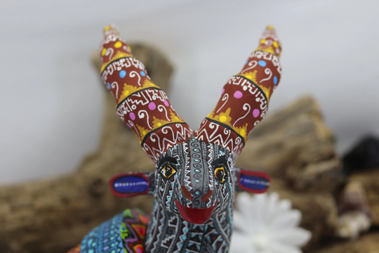 Armadillo Ram "Alebrije" Hand Carved & Painted By Josefina & Oscar Carrillo