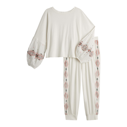 White Diamond Embroidered Kyra Loungewear Collection by World Market
