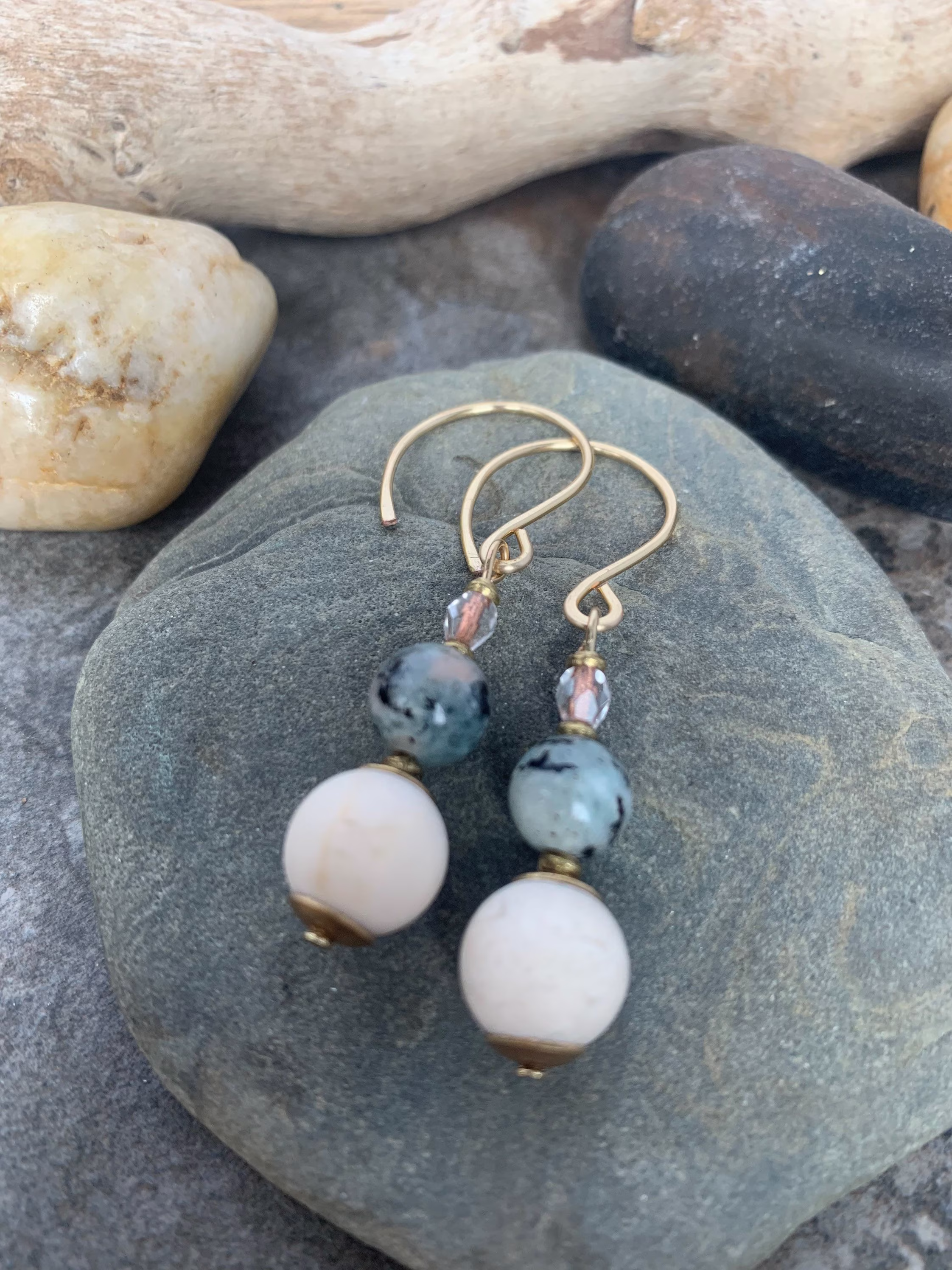 Cute Boho Gemstone Beaded Earrings