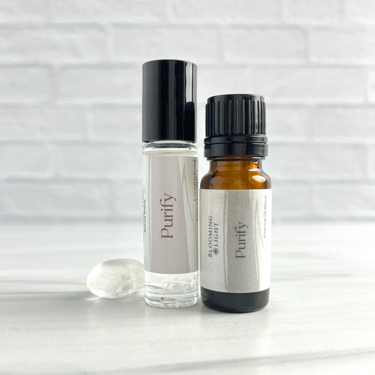 Purify Essential Oil Blends | Crystal Infused Aromatherapy For Stress Relief Available in Pure Or Roller