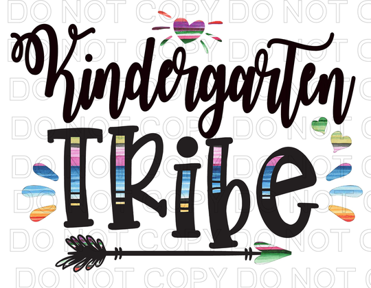 Kindergarten Tribe Serape Ready To Press Sublimation Transfer, Printed Vinyl, Glitter, Vinyl Sticker