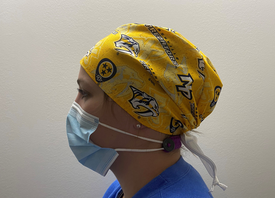 Vcu Scrub Cap, Fabric, Virginia Commonwealth University Scrubs, Rams Surgical Hat One Size Fits All Adjustable Tie