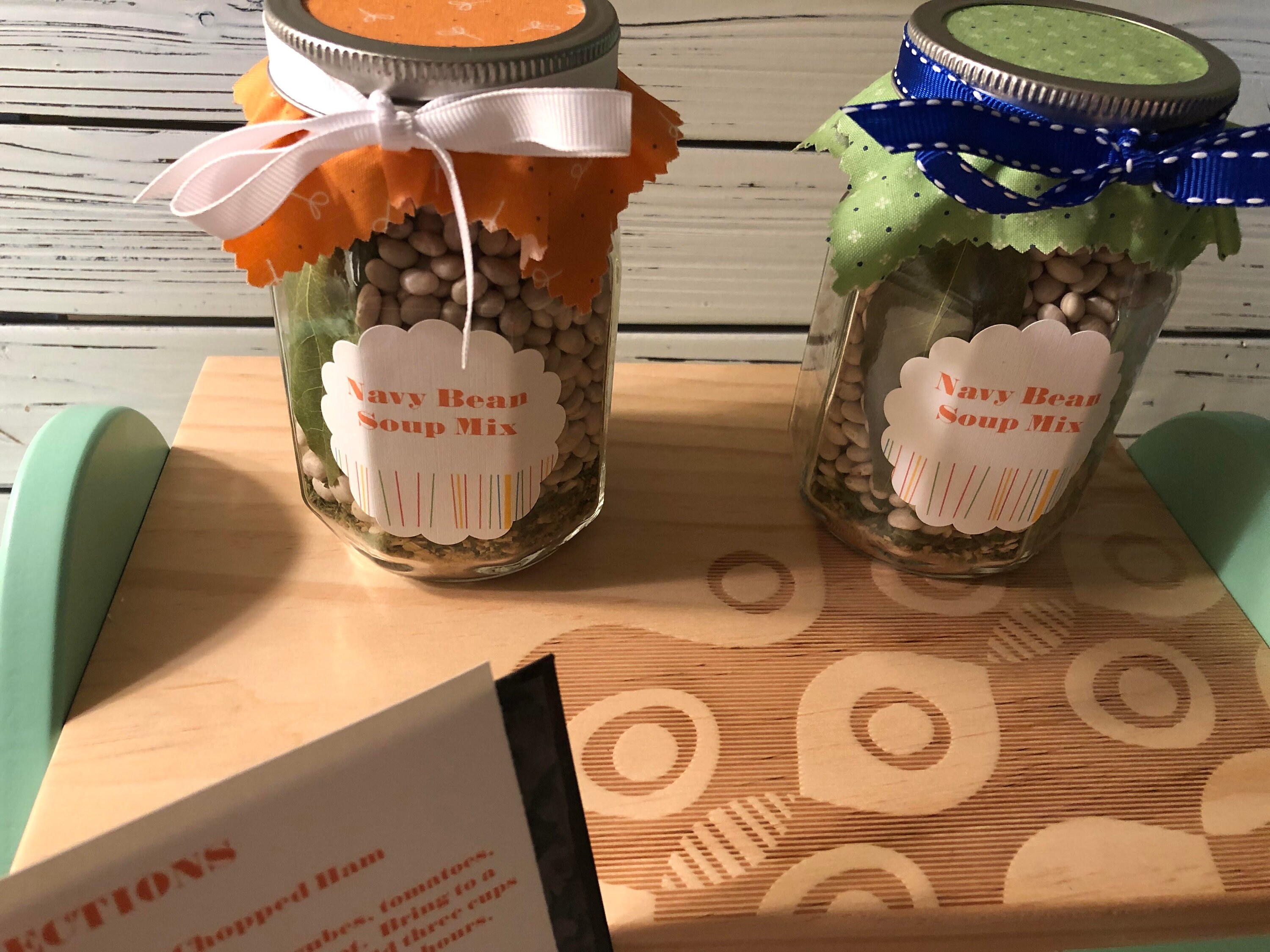 Navy Bean Soup Mix in A Pint Mason Jar | Vegetarian