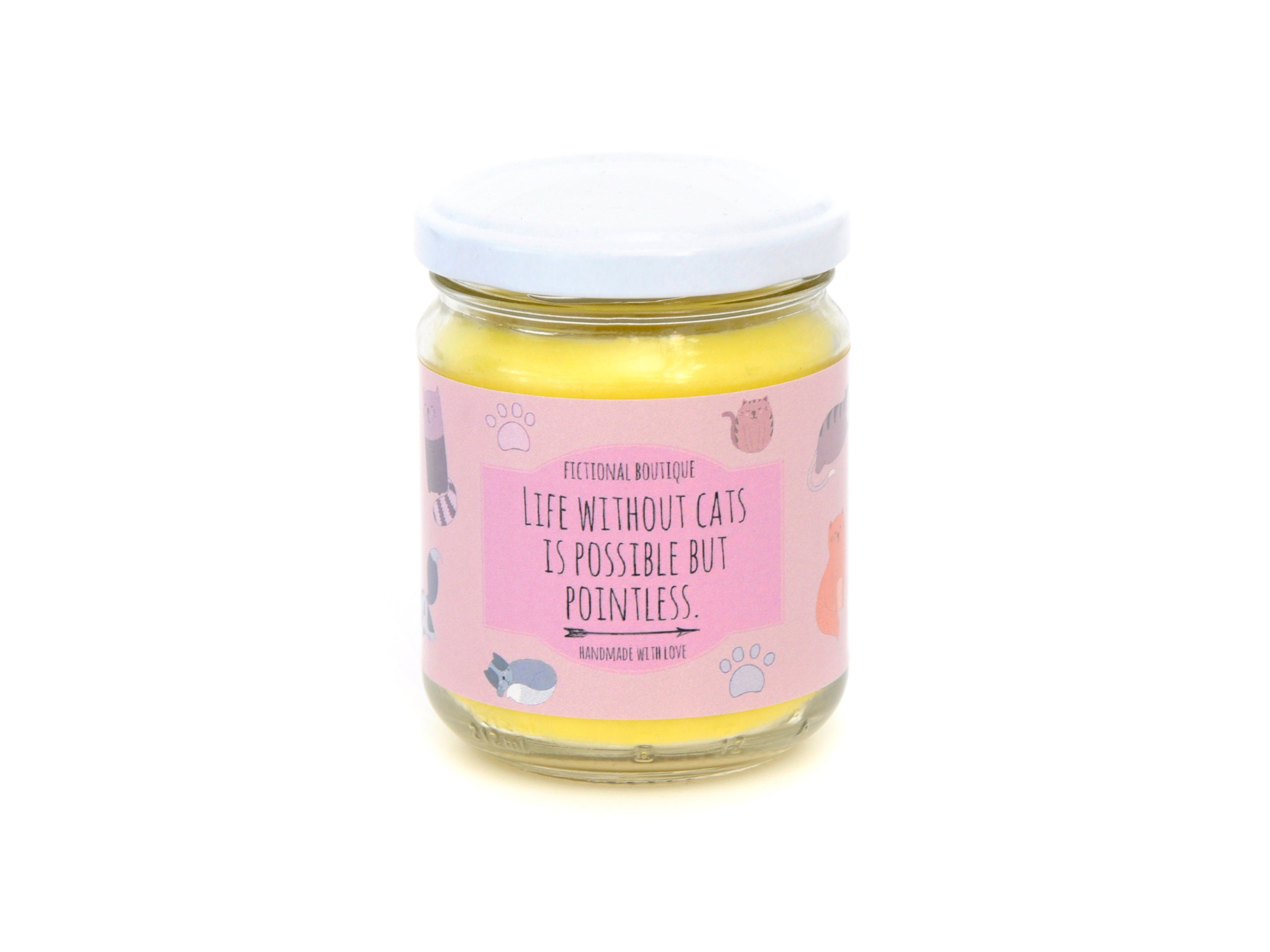 Cat Lovers Candles, Vegan Candle, Handmade Scented Natural Gift, Cats, Pet Lover Cute Gift