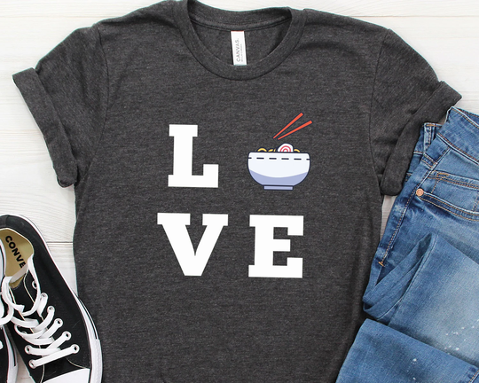 Peace Love Ramen, Ramen Shirt, Lover Gift, Noodles Noodle T-Shirt, Japanese Food Shirt
