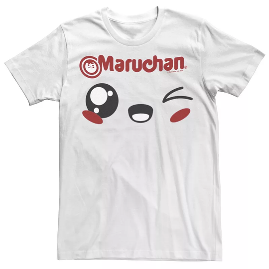 Men's Maruchan Winking Chibi Face Tee, Size: XS, White