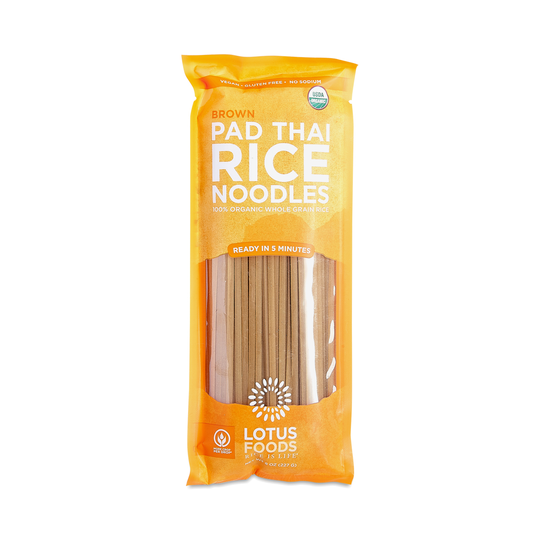 2-Pack Lotus Foods Brown Pad Thai Rice Noodles 8 oz bag