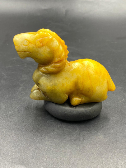 Rare Collectible Very Unique Piece Old Ancient Bactrian Ram Jade Stone Figurine
