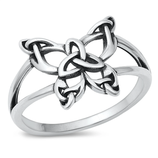 Silver Ring, Sterling Celtic Butterfly Irish Toe Knot Toe 925 Ring Jewelry Women