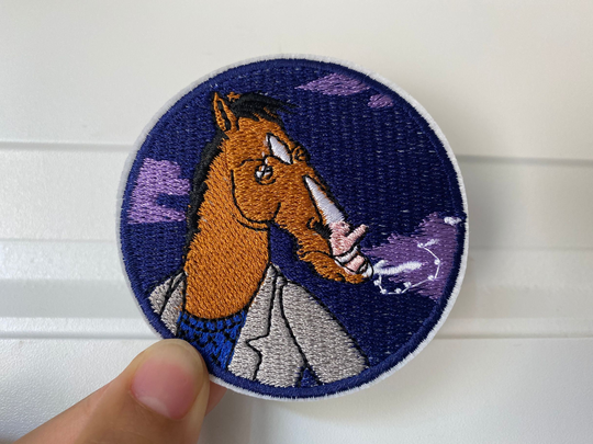 Horseman Patch, Bo Jack Love, Iron On Applique Horseman, Patch For Denim, Backpack, Cap, Sew Patch, Coffee, Bojack Coffee