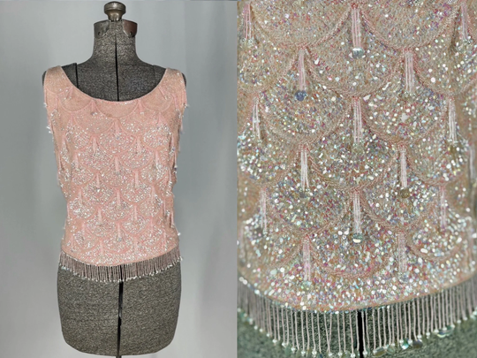 60S Beaded & Sequined Top
