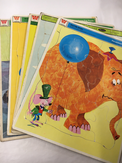 5 Vintage Frame Tray Puzzles. Not Perfect