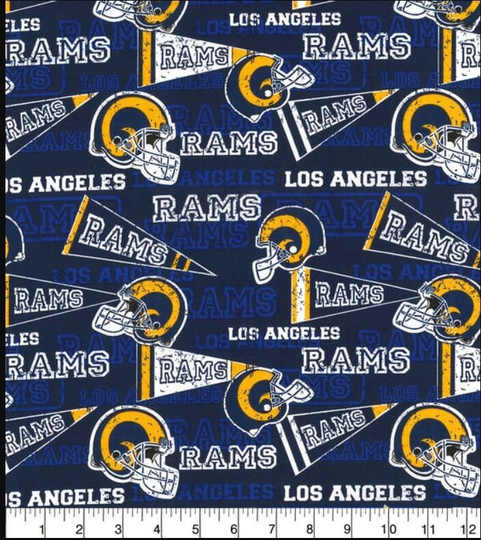 Nfl Los Angeles Rams Cotton Retro Fabric