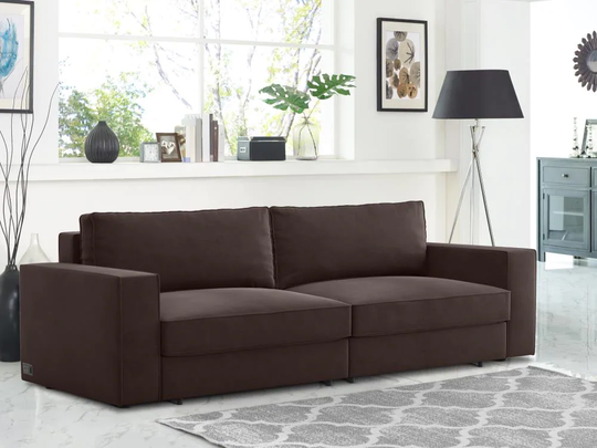 Coddle Switch Modern Dark Chocolate Polyester/Blend Reclining Sleeper in Brown | COSW3SFDC