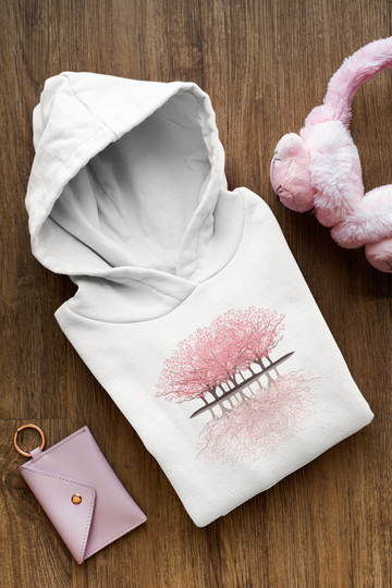 Japanese Cherry Blossom Hoodie, Sakura Sweatshirt, Aesthetic Clothing, Botanic Flowers Hoody
