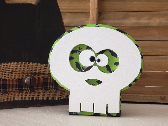 Wooden Halloween Skull, Monster, Skull, Tier Tray, Decor, Decoration