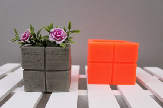 Silicone Mold For Flower Pot Making, Cube Silicone Mold, Suitable Concrete, Succulent, Cactus Can Be Made