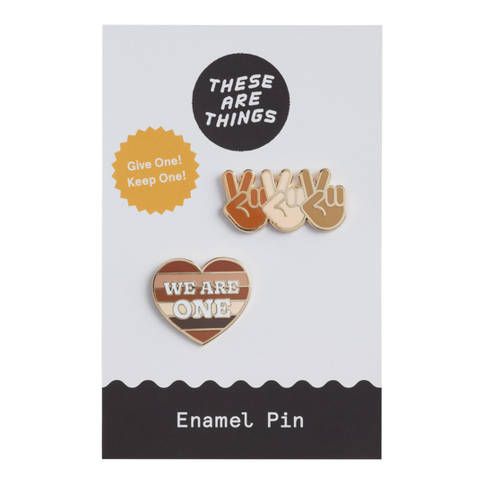We Are One Enamel Pins 2 Pack by World Market