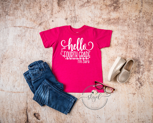 4Th Grade Shirt Girls, Fourth Girls 1st Day Of Grade, Shirt