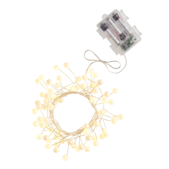 Pier Place Bubble LED Battery Operated String Lights: White - Polypropylene by World Market