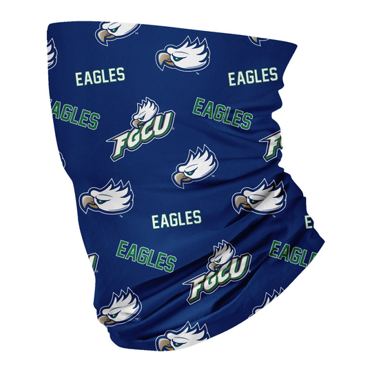 Florida Gulf Coast Eagles Neck Gaiter Blue All Over Logo Fgcu